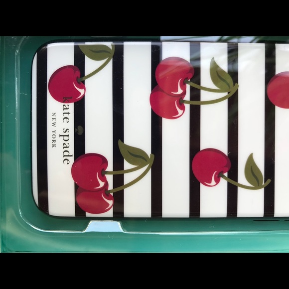 🍒 🍒 Kate Spade cherry-stipe For IPhone 7 BNWT 🍒 - Picture 3 of 5
